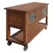 Homeroots 58in Rustic Brown Rolling Kitchen Cart With Storage 285819 - alternate 7