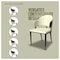 Leisuremod Aria Modern Dining Chair in Leather and Iron Legs with Curved Back in Taupe AC45TP - alternate 8