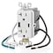 Leviton USBReceptacle, 20A, White, Thermoplastic GUAC2-W - alternate 4