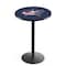 Holland Bar Stool Co 42" Blk Wrinkle Columbus Blue Jackets Pub Table, 36" dia. Top L214B4236ColBlu - alternate 1