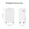Edendirect 40 pt. 2,500 sq. ft. Dehumidifier in White with Drain Hose, Bucket, Auto Defrost, 24Hr Timer,  ZR-AP18-2418EE - alternate 6