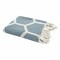 Homeroots 60" X 50" Blue and Off White Woven Cotton Geometric Throw Blanket with Fringe 516496 - alternate 6