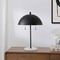 Jonathan Y Ella 20.7" Dome Metal with Marble Base LED Table Lamp, Black/White JYL1071B - alternate 6