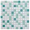 Apollo Tile Mingles 12 in. x 12 in. Glossy White and Green Glass Mosaic Wall and Floor Tile 20 sqft/case, 20PK APLSALVIAMIX1 - alternate 1