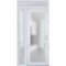 Vdomdoors Front Exterior Prehung FiberGlass Door Frosted Glass / Manux 8102 White Silk / Sidelight and Transo MANUX8102EXD-WS-W36+14 x H80+14-LH - alternate 1