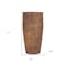 Homeroots 11" Brown Solid Wood Cylinder Table Vase 608375 - alternate 3