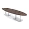 Skutchi Designs Oval Conference Table With Power, 48 in W, 144 in L, Brown HAR-OVL-48X144-DOU-H3041-NA - alternate 1