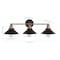 Jonathan Y July 26.5" 3-Light Industrial Farmhouse Metal Vanity Light, Oil Rubbed Bronze/Brass Gold JYL7428C - alternate 4