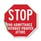 Signmission Stop No Admittance Without Proper A, 10 Inch X 10 Inch, Vinyl Decal OC-D-10-180 - alternate 1