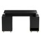 Homeroots 57" Black Wood and Stainless Steel Computer Desk With Three Drawers 723771 - alternate 6