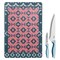 Spice By Tia Mowry Savory Saffron 6 Piece Knife and Cutting Board Set in Blue and Pink 80485.06R - alternate 5