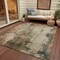 Homeroots 3' X 5' Olive Green And Ivory Abstract Washable Indoor Outdoor Area Rug 616178 - alternate 6