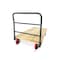 5Seconds Brand BOONE HeavyDuty hardwood Industrial Platform Cart 60inX30in, 3300lbs Capacity, 8ft red swivel wheel 555025 - alternate 4