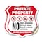 Signmission Private Property Shield Sign No Skateboa, 6 inch X 6 inch, Vinyl Decal, 2PK SHI-D-2PACK-6-442 - alternate 1
