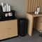 Regal Altair 22 Gallon Round Plastic Black Wastebasket with Swing-Top Lid, Heavy-Duty HDPE ZR-TC-500-22RND-BK+LD-500 - alternate 5