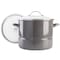 Kenmore 16 Quart Enamel On Steel Stock Pot With Steamer and Lid in Graphite Grey 137409.03 - alternate 1