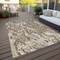 Homeroots 3' X 5' Beige Brown And Ivory Abstract Washable Indoor Outdoor Area Rug 600264 - alternate 6