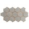 Apollo Tile Aureole 8.66 in. x 9.84 in. Matte Cloud Gray and Brown Porcelain Hexagon Wall and Floor Tile (8.07 sq ft/case) - 18 Sheets APLENC88CENA - alternate 9
