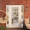 Vdomdoors Front Exterior Prehung Metal-Plastic Door Clear Glass / MANUX 8355 White Silk / Office Commercial a MANUX8355EXD-WS-W12+36+12xH80-LH-I - alternate 4