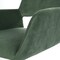 Homeroots Green and Silver Upholstered and Steel Adjustable Swivel Rolling Office Chair 568058 - alternate 5