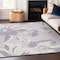 Homeroots 5' X 8' Lavender Lilac And Ivory Floral Washable Indoor Outdoor Area Rug 589549 - alternate 3