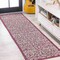 Jonathan Y Madrid Vintage Filigree Textured Weave Light Gray/Fuchsia 2 ft. x 8 ft. Indoor/Outdoor Runner Rug SMB107I-28 - alternate 1