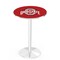 Holland Bar Stool Co 42" Chrome Ohio State Pub Table, 36" dia. Top L214C4236OhioSt - alternate 1