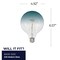 Bulbrite LED Filament, 4.5 Watt Dimmable G40 Light Bulb, Clear/Blue Finish, E26 Base, 3000K, 200 Lumens, 2PK 862111 - alternate 3