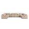 Homeroots Beige Leather Power Reclining U Shaped Eight Piece Corner Sectional With Console 643906 - alternate 1