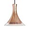 Besa Lighting Rio Stem Pendant, Copper Foil/Clear, Black Finish, 1x9W LED 1TT-RIOCF-LED-BK - alternate 1