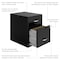 Space Solutions 14.25 in W 2 Drawer Vertical File Cabinet W/ Accessory Drawer, Black 25957 - alternate 11