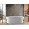 Kingston Brass 71" Acrylic Oval Double Ended Freestanding Tub with Drain, Glossy White VTDE713223T - alternate 3