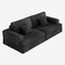 Homeroots 94" Gray Chenille Modular Stainless Steel Sleeper Sofa With Toss Pillows 706810 - alternate 4