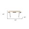 Homeroots Adjustable Height Oak and White Metal And Wood Hi Low Sit Or Stand Desk 558231 - alternate 4