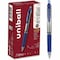 Uni-Ball Signo Retractable Gel Pen, 0.7mm, Blue Ink, Blue/Metallic Barrel, 12PK 65941 - alternate 1