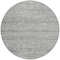 Homeroots 8' Gray And Charcoal Round Striped Washable Indoor Outdoor Area Rug 615664 - alternate 6