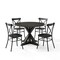 Crosley Hayden 5-Piece Round Dining Table Set W/Camille Chairs KF20010SL-MB - alternate 1