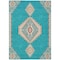 Homeroots 5' X 8' Teal Blue Brown And Ivory Oriental Washable Indoor Outdoor Area Rug 598443 - alternate 6