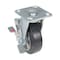 Vestil Rubber Swivel With Brake Caster 6 In. Diameter x 2 In. Width 771 Lb. Capacity Black/Gray CST-VE-6X2MRA-SWB - alternate 9
