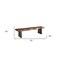 Homeroots 75" Brown Solid Wood Live Edge Dining Bench 565285 - alternate 7