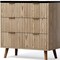 Homeroots 32in Black and Oak Solid Wood Console Accent Cabinet With Three Drawers 712212 - alternate 2