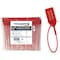 Kable Kontrol Pull Tight Cable Zip Tie Seals, Numbered Tamper Evident, 12in L, 50 Lbs Strength, 50Pcs, Red, 50PK CTPT-12-50-RD - alternate 1
