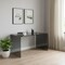 Homeroots 50" Gray Glass U Shape Computer Desk 554198 - alternate 3