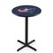 Holland Bar Stool Co 42" Blk Wrinkle Columbus Blue Jackets Pub Table, 36" dia. Top L211B4236ColBlu - alternate 1