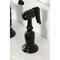 Kingston Brass Bridge Kitchen Faucet with Brass Sprayer, Matte Black KS1270BPLBS - alternate 4