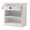 Homeroots Classic White Large Nightstand With Shelves 397624 - alternate 5