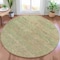 Homeroots 8' Green And Gold Round Oriental Washable Indoor Outdoor Area Rug 631127 - alternate 4