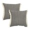 Homeroots Set of Two 20" Gray And Off White Cotton Throw Pillows with Fringe, 2PK 588358 - alternate 2