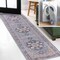 Jonathan Y Maris Ornate Medallion Non-Slip Machine-Washable Blue/Cream 2 ft. x 8 ft. Runner Rug WSH109C-28 - alternate 1