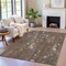 Homeroots 5' X 8' Chocolate And Beige Abstract Washable Indoor Outdoor Area Rug 631168 - alternate 6